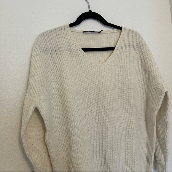 Jenni Kayne Cabin Sweater Wool Cashmere Blend Size Small Women’s Ivory Cream - Picture 3 of 11